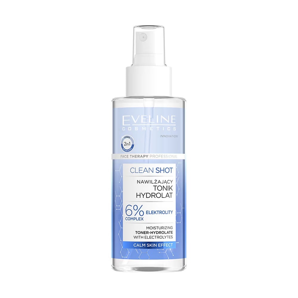 Тонік-гідролат для обличчя 2 в 1 Eveline Cosmetics Clean Shot, 150 мл